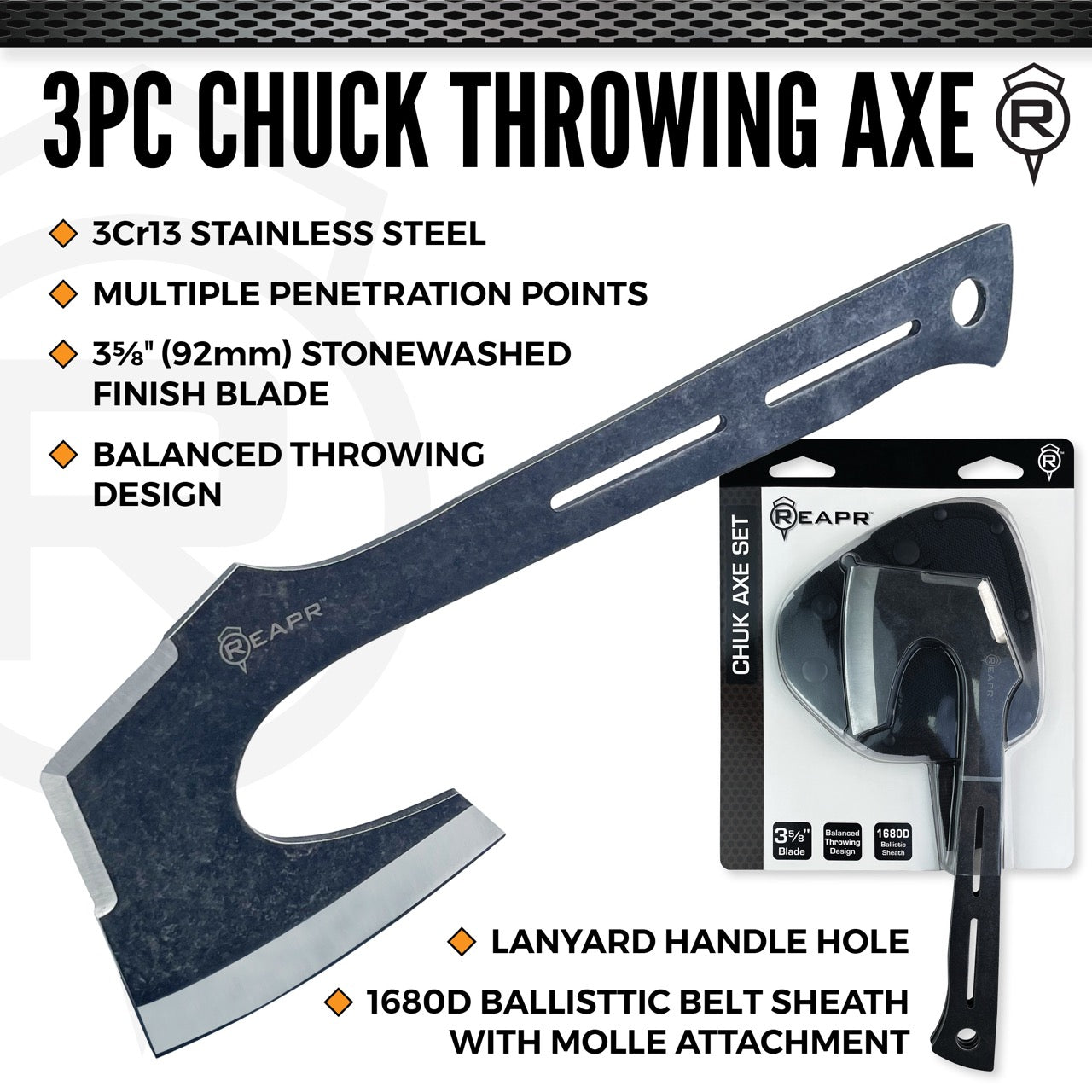 ◆ 3-PIECE CHUCK AXE SET
