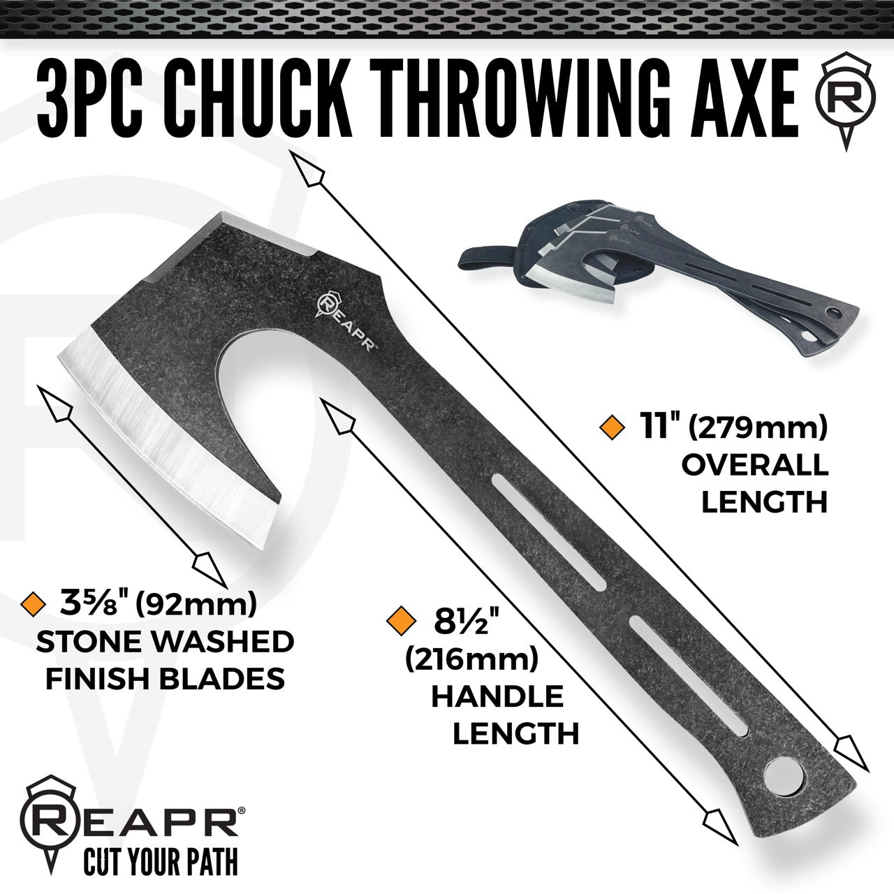 ◆ 3-PIECE CHUCK AXE SET