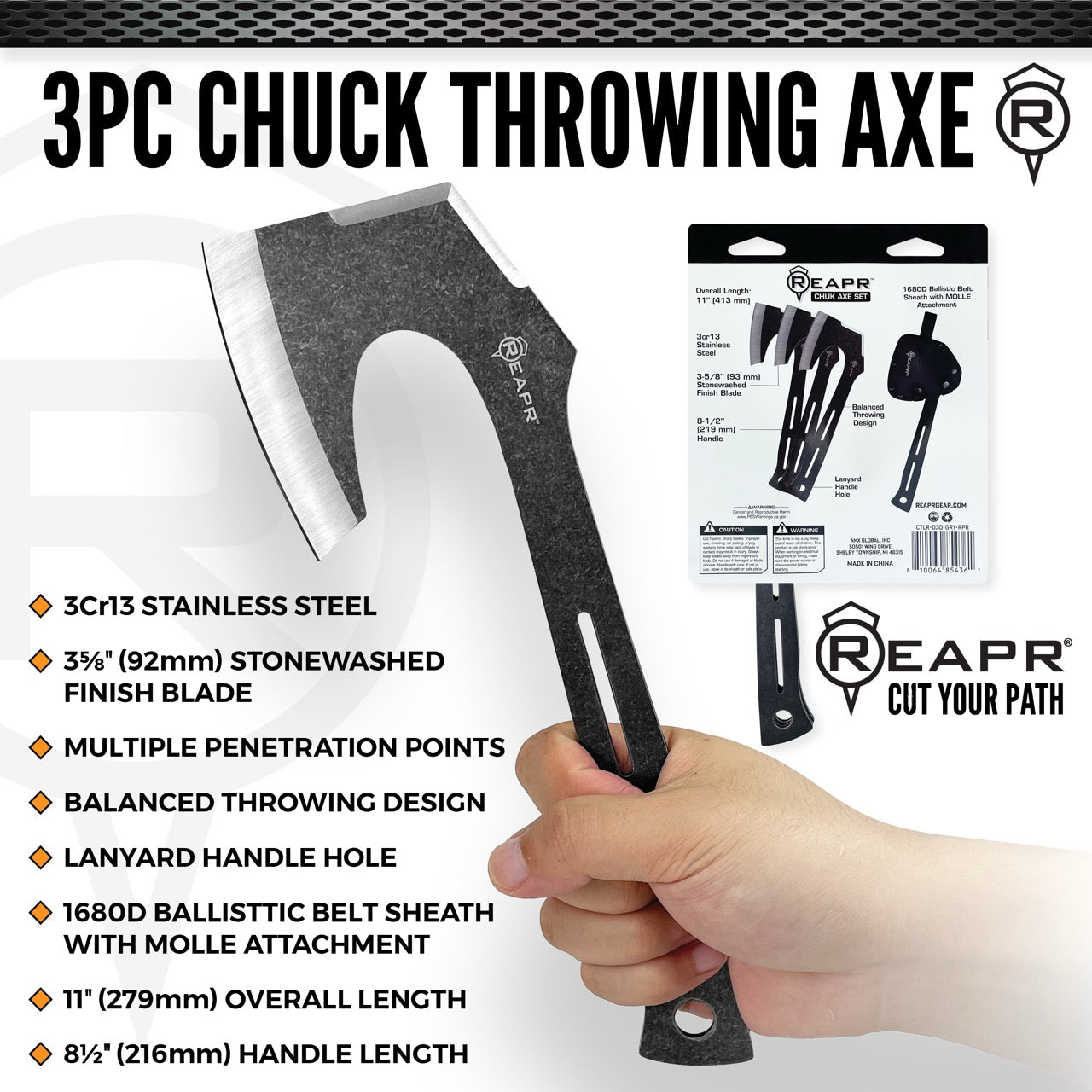 ◆ 3-PIECE CHUCK AXE SET