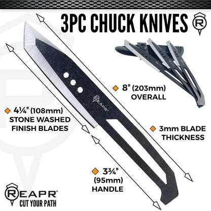 ◆ 3-PIECE CHUCK KNIFE SET